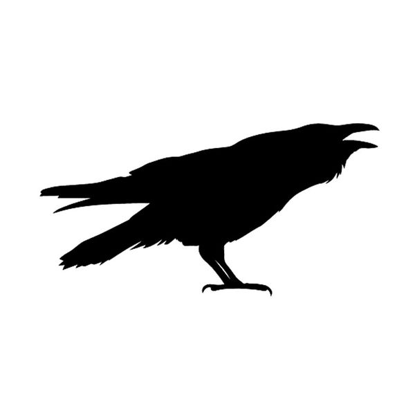 

17cm*8.6cm cartoon fun animal crow bird vinyl car-styling car sticker decal black silver