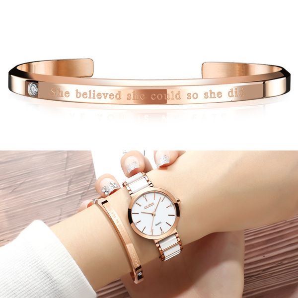 

zhihan rose open 18k gold plated accessory bracelet, Silver