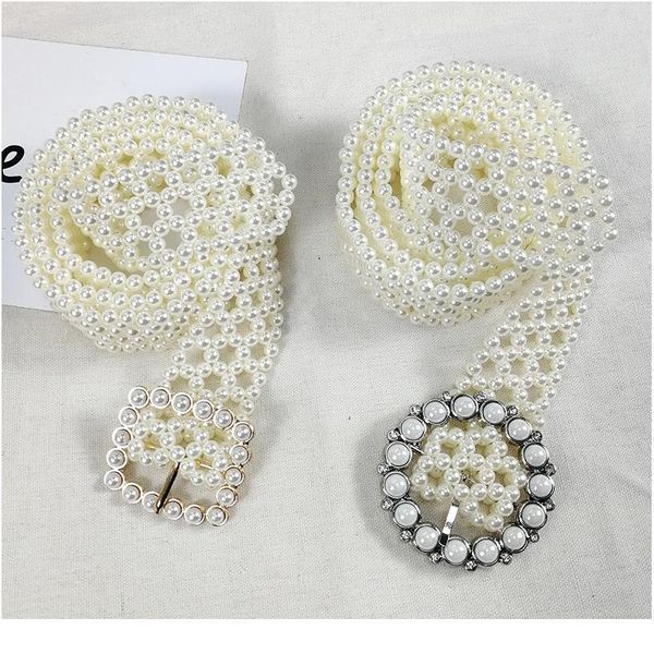 

pearl belt ladies waist belts for women 2020 white stass cinturon mujer long waistband dress cummerbunds jeans riem jllpmj, Black;brown
