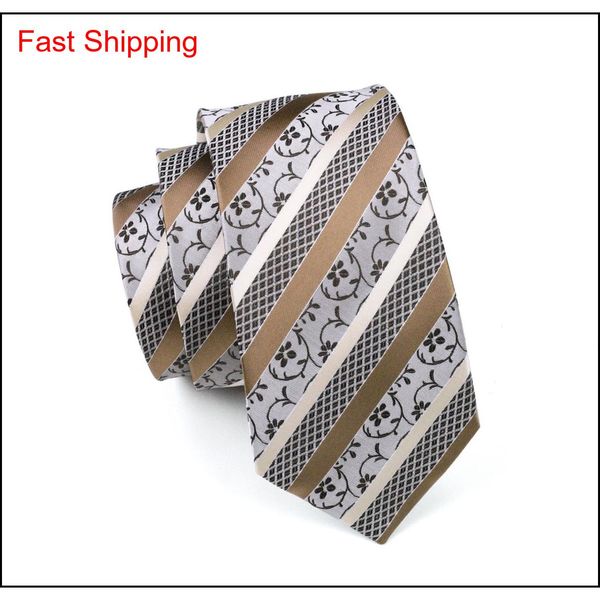 

2016 new designer brand necktie groom gentleman ties gray and white men wedding party formal silk qylanb mj_fashion, Black;blue
