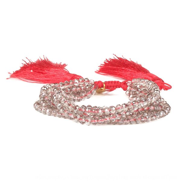 

crystal tassel jewelry bohemian friendship bracelet crystal bracelet new fashion net red t957x, Golden;silver