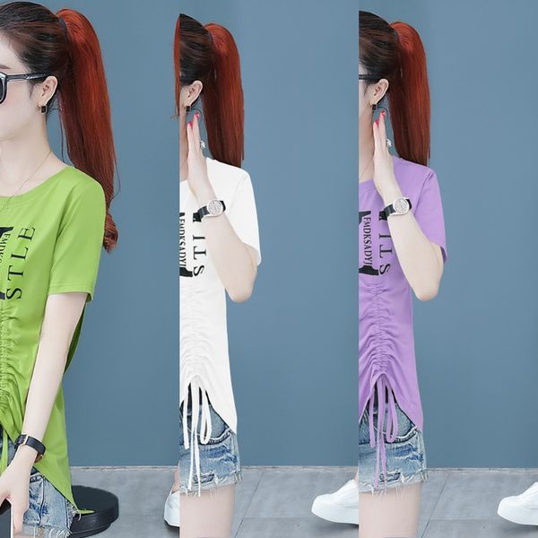 

ароматная таро фиолетового футболка с коротким рукавом нового платья летом женщинами 2020 платья pantswide брюки ноги pantswith крест обратн, White