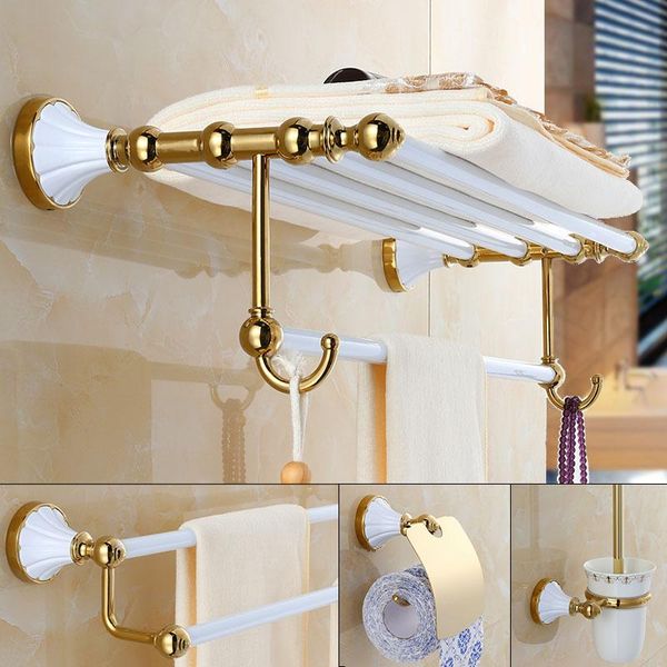 

bathroom accessories set gold and white paper holdertowel barsoap holdertowel rackglass shelfhooks bathroom hardware set bbysby lipper