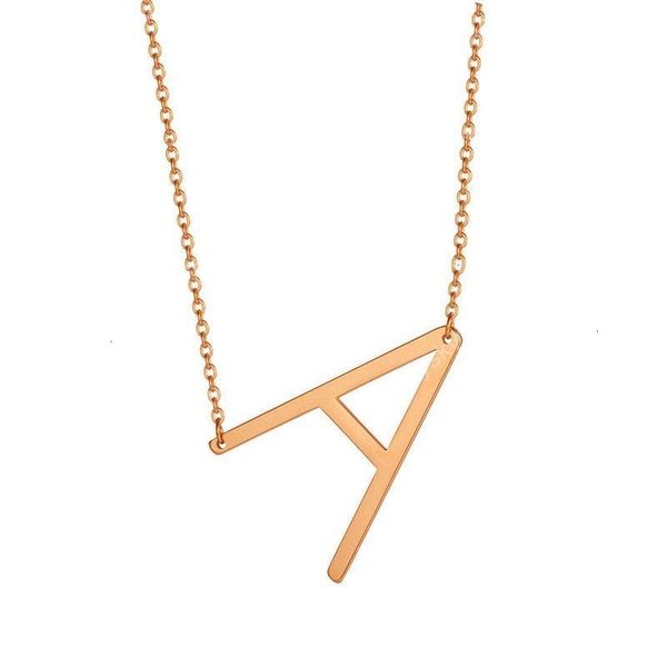 

factoryl3nlcolor gold 26 necklace silver letters initial pendant women men friends family alphabet jewelry 7ov