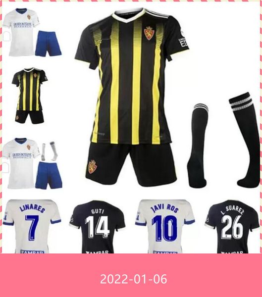 

2021 2022 real zaragoza fran gamez soccer jersey zapater third vazquez pombo shinji kagawa football shirts javi ros . suarez camiseta de fÃº, Black;yellow