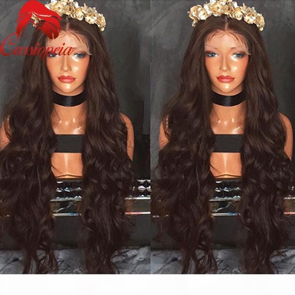 

body wave lace front wig for black women middle part glueless full lace wigs 100%virgin human hair brazilian 8a grade sale, Black;brown