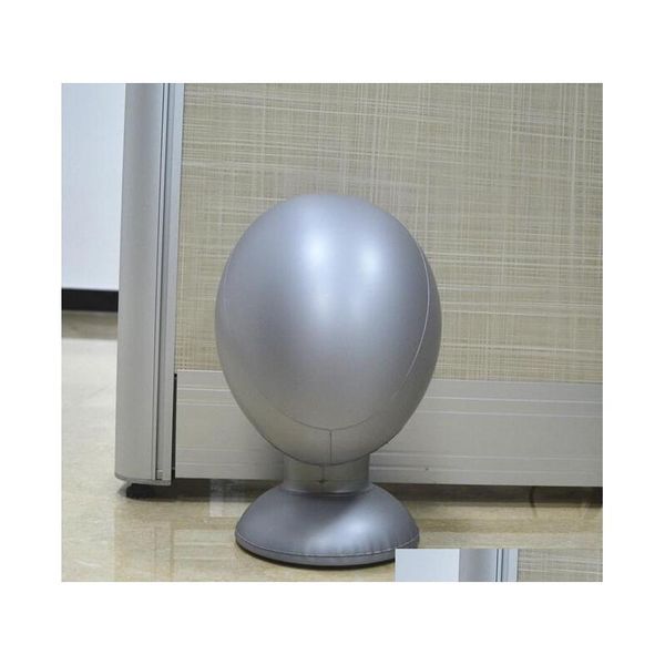 

pvc silver transparent inflatable hat display props head mannequin jewelry stand headgear inflatable hat support cloth mold cap 3pc/lot vka, Khaki