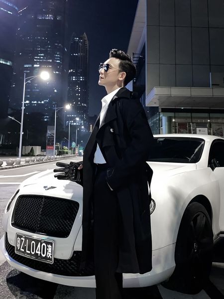 

daio ethan korean design autumn windbreaker men's mid length loose british coat