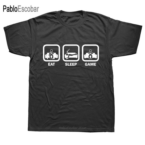 

eat sleep game repeat mens short sleeves oversized streetwear hip hop printed tees hoodie designers t shirts sweatshirt