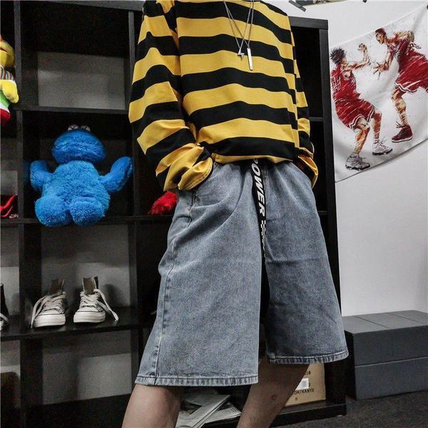 

nicemix 2020 spring summer new style pants men jeans shorts multi-pockets casual fashion elasticity slim fit fashion man short s1, Blue