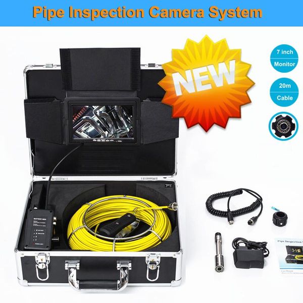 

23mm hd lens drain industrial endoscope 7inch lcd monitor waterproof pipe sewer pipeline inspection video camera 20m cable