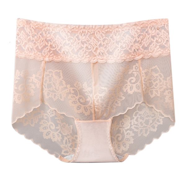 

high-waist underwear for women lace soild briefs underpanties comfortable breathable women's panties ropa interior femenina, Black;pink