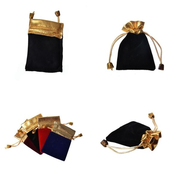 

7*9 cm drawstring flannel phnom penh bag black velvet jewelry comb jewelry packaging double drawstring small flannel package bag 67 p2