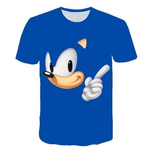

3d sonic hedgehog cartoon boys and girls summer 3d print shirts graphic hippie oversized men clothing