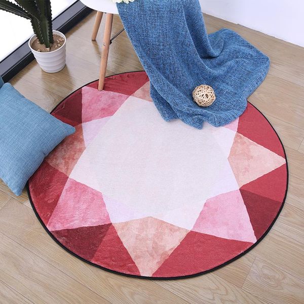 

soft crystal velvet fabric triangle/stars modern geometry abstract rug computer chair rug living room bedroom