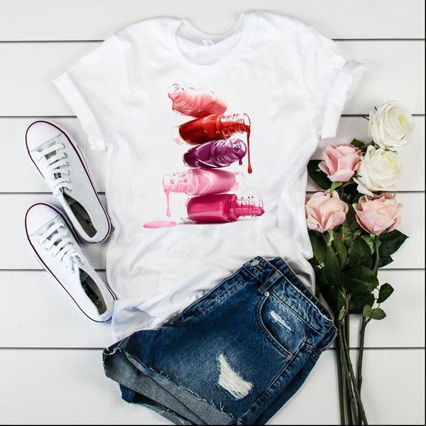 

women print clothes fashion 3d casual short sleeve tees 90s graphic female ladies womens lady t shirt t shirt t shirts, White
