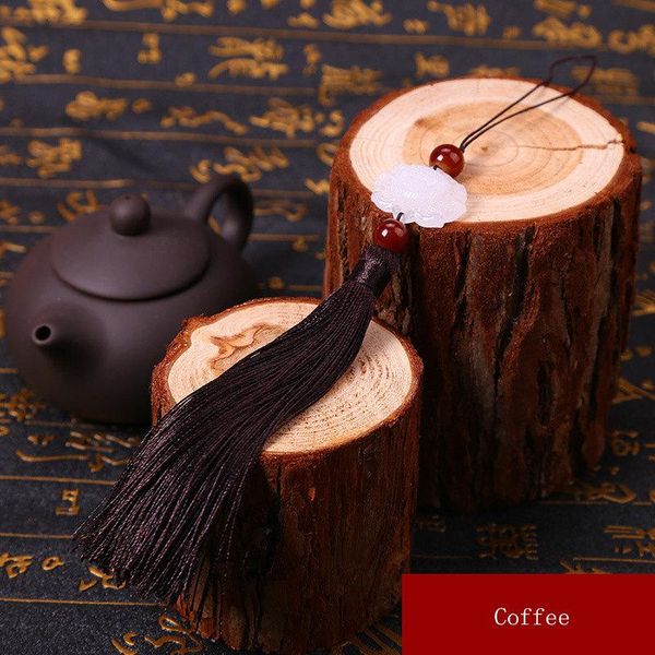 

2pcs multicolor white jade lotus tassels diy jewelry curtain garments decorative accessories key car bag pendant craft tassels h jllhzy