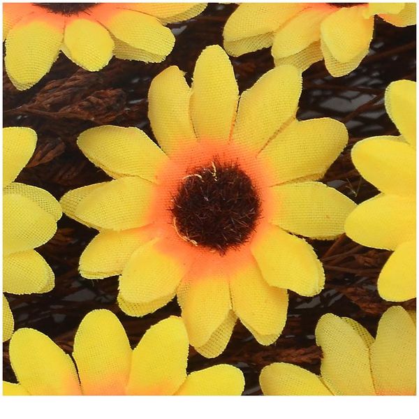 

30pcs 4cm mini silk sunflower artificial flower head for wedding box decoration headmade scrapbooking accessories fake bbytyg
