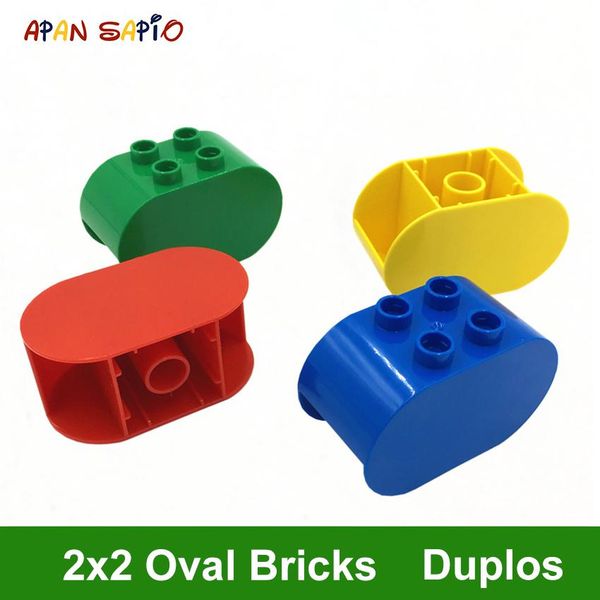 

big size diy building blocks ellipse figures bricks 2x2dot 6pcs educational creative toys for children compatible with brands bbyifb