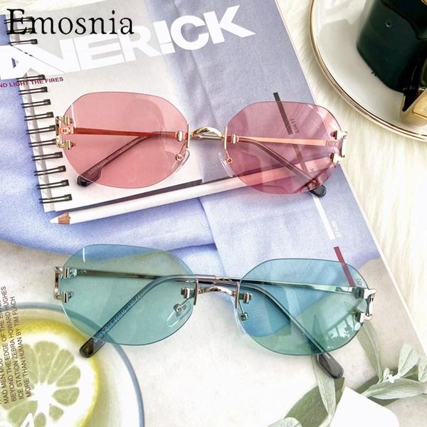 

sunglasses fashion polygon rimless women men frameless brand design sun glasses ladies retro metal frame uv400 christmas, White;black