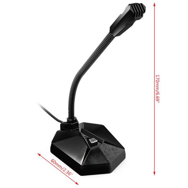 

gaming microphone usb 3.5mm recording chatting mic for deskpc computer y5lc