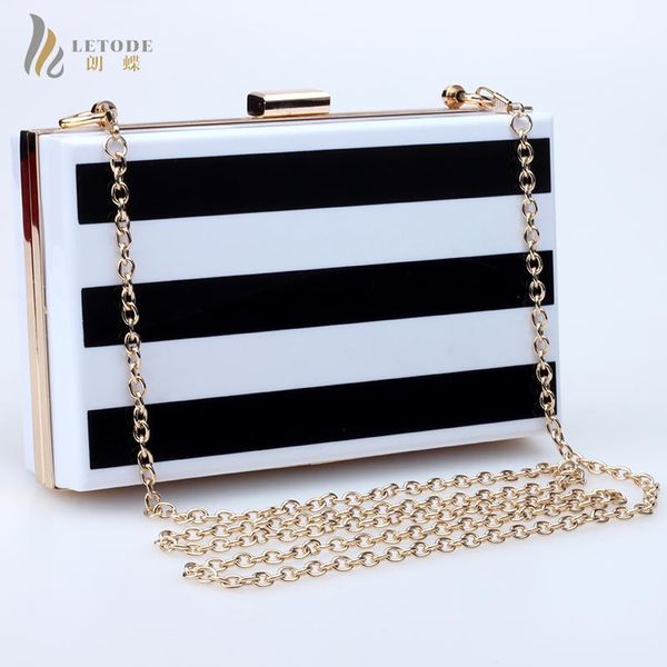 

women clutch evening bag stripe acrylic travel shoulder & crossbody handbag messenger bags flap totes school wallet coin purse