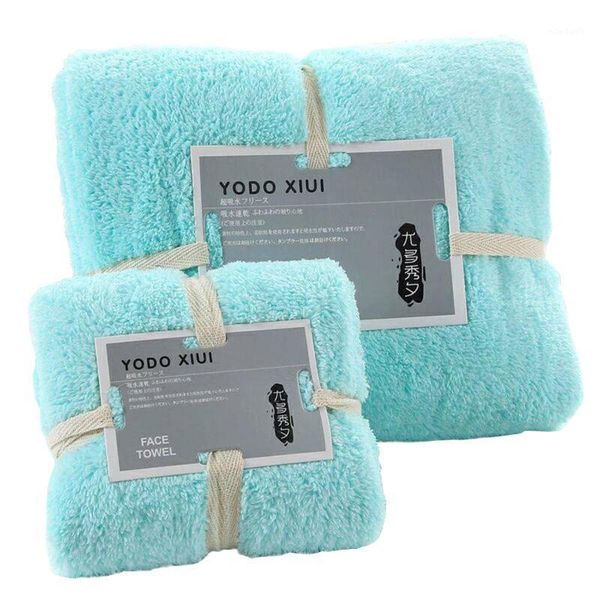 

70 x 140cm towel set bath towel set cotton sleep shower warm 2pcs washcloth thicken1