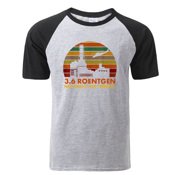 

sport men's 3.6 roentgen not great not terrible t-shirt chernobyl tv show nuclear radiation t shirt leisure raglan tee shirt