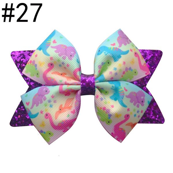 

print 4'' glitter ribbon shipping with 6pcs fashion bows for girl boutique hair clipslc75