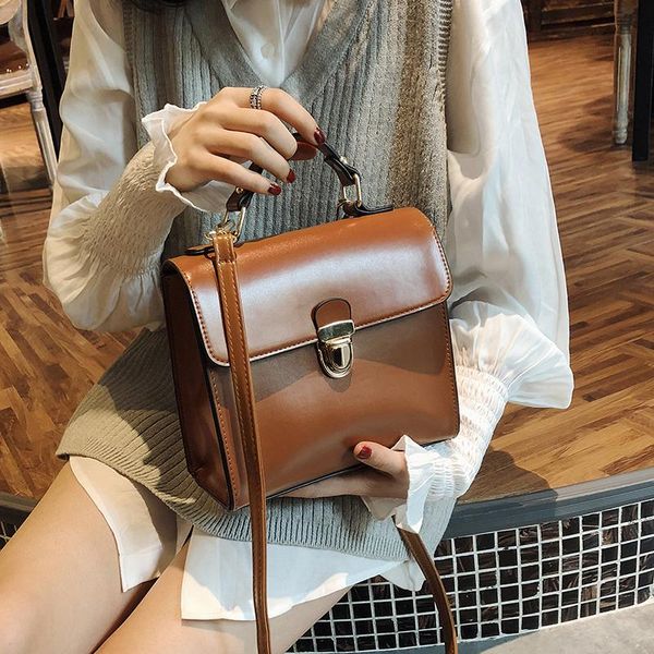 

vintage designer women handbag new solid color casual messenger bag fashion shoulder crossbody bags for women 2020 hand bag