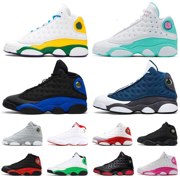 

womens mens basketball shoes 2021 jumpman new arrival flint 13 13s lucky green reflective sneakers hyper royal lakers trainers size us 13, White;red