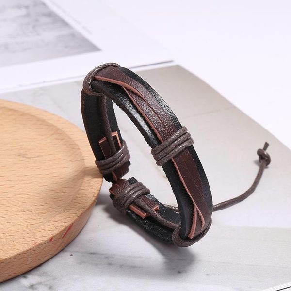 

eif dock fashion brown charm leather bracelets for women popular bangle diy handmade cross bracelets for birthday pa jllxvc