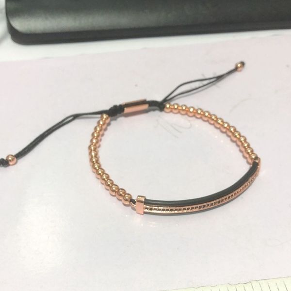 

7mxv3 4mm bead micro woven zircon hand bracelet single row diamond diamond bracelet for men 7cuft, Golden;silver