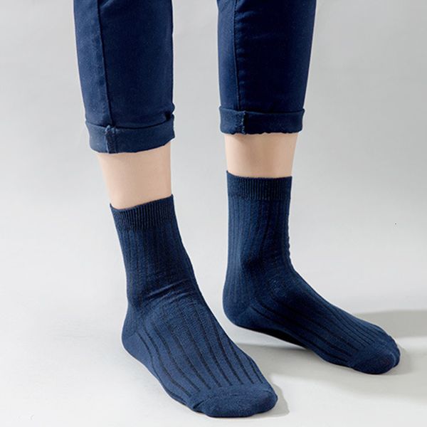 

1 pair men's cotton black business men socks breathable autumn winter for male solid color mid-tube new hot