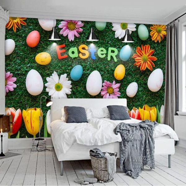 

wallpapers modern space egg lawn background wall 3d paper for walls children living room home improvement non wovens
