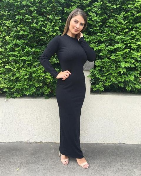 

dubai abaya muslim women long sleeve slim dress sheath islamic kaftan jilbab robes gown bodycon soft casual dresses ankle-length1, Red