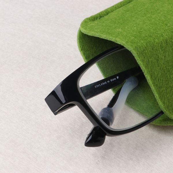 

войлок солнцезащитные очки сумки случаи портативный мягкий пакет очки аксессуары перевозка груза падения #