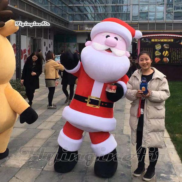 Noel Karnaval Parti Geçit Tören Yürüyüş Şişme Noel Baba Kostüm Giyilebilir Baba Baba Noel Etkinlikler için Suits