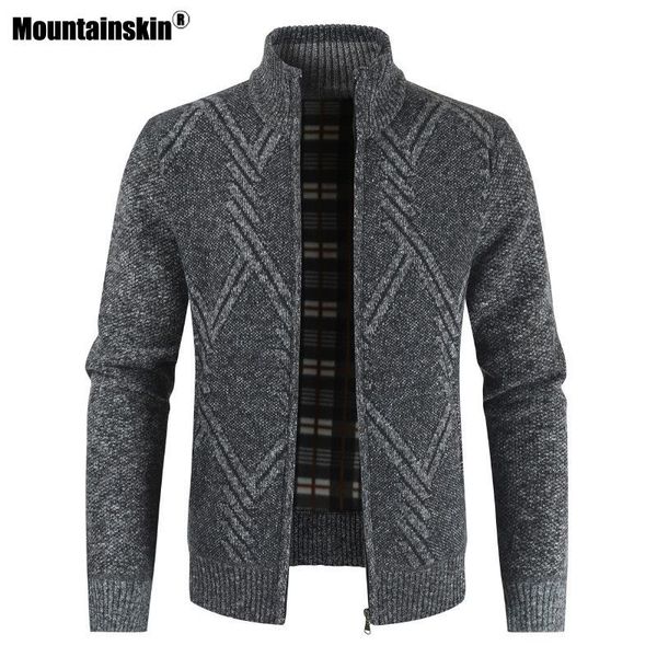 

mountainskin 2020 autumn mens sweater new casual men's knit cardigan fashion thick warm cardigan jackets male knitwear sa991, White;black