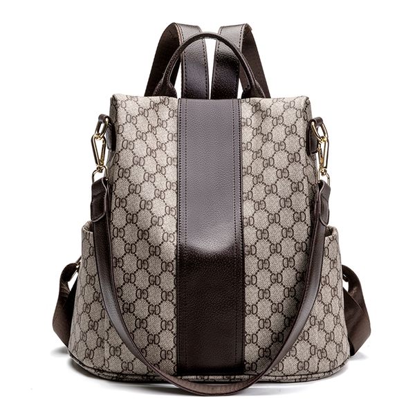 

the new backpack women 2023 casual and easy-to-fit fashion backpack, simple printed single-shoulder dual-use travel bag