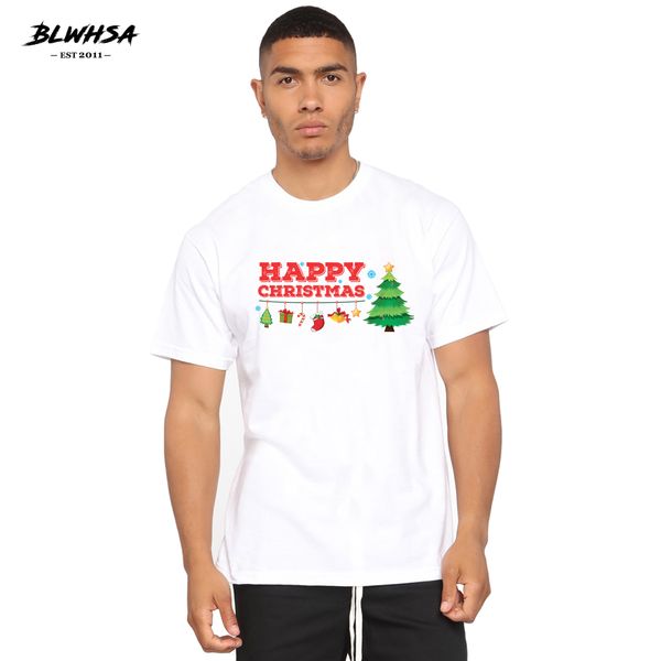 

blwhsh christmas tree printing summer short sleeve brand fashion christmas printed hip hop sport hooded sweatshirt hoodie men t shirt