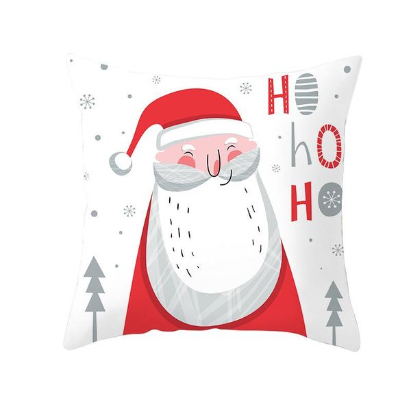 

1pc white christmas pillowcases cartoon santa claus elk pattern cushion cover home sofa car decor pillow case gifts xmas decor