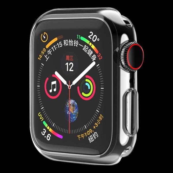 

крышка для часовой кейс 44 мм 40 мм iwatc чехол 42 мм 38 мм мягкий тпу защитные часы часы серия 6 5 4 3 wmtnxg, Black;brown