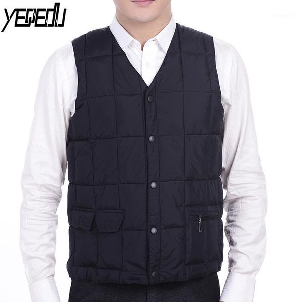 

#3602 middle age down cotton vest men keep warm waistcoat loose plus size 6xl v-neck sleeveless jacket bodywarmer winter 20181, Black;white