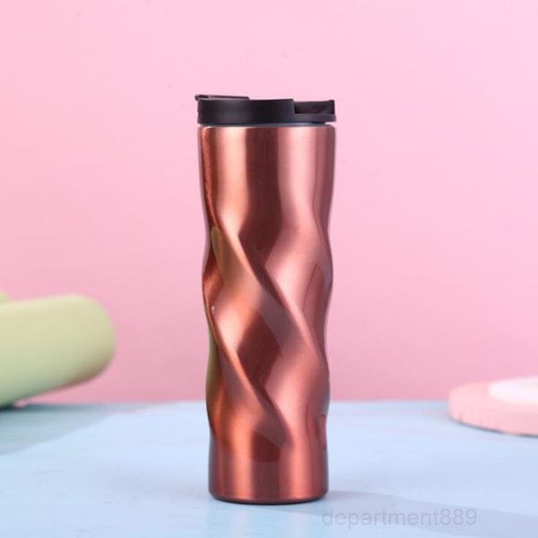 

6 color 17oz skinny tumbler stainless steel insulated gradient water with lid coffee mug straight cup fast sea shipp gwe2291