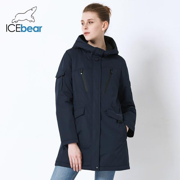

jas casual slim herfst gwc18010i ladies quality park 2019 new brand hooded icebear high women uraks, Black