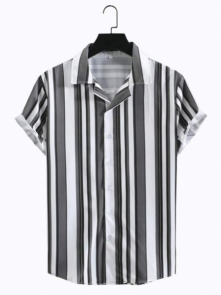 

men block striped shirt h7or#, White;black