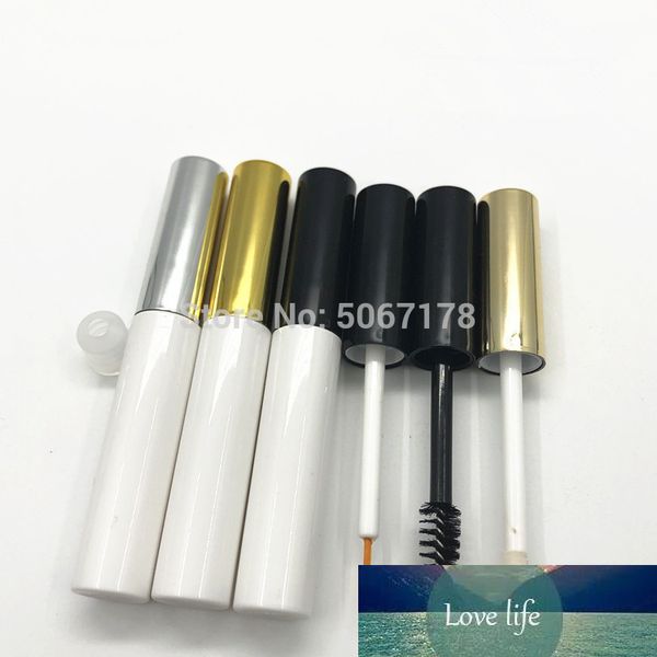 5 мл пустые блеск губ Tubeyeleashes Tube Tuba Mascara Vials Bottle Bottle White для макияжа с золотой / серебристой / черная крышка