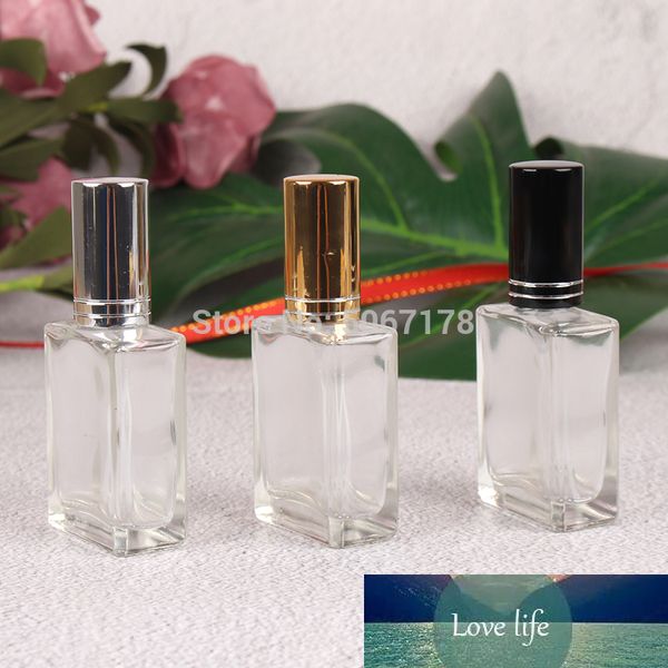 30 pcs 15ml quadrado frasco frascos de perfume de perfume vazio atomizador atomizador recarregável garrafa cheiro de cheiro com tamanho de viagem portátil