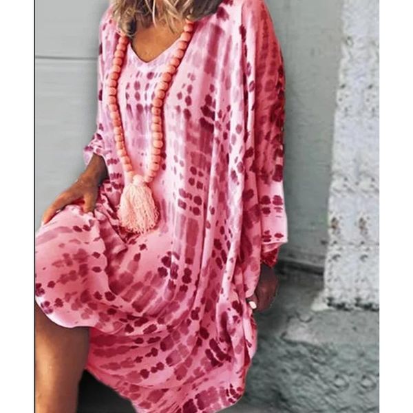 

womens autumn casual long-sleeved shirt dress v neck printing oversized dresses, Black;gray